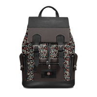 Front view of BOROUGHS LUX handcrafted leather rucksack
