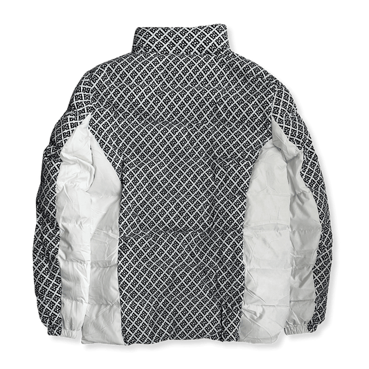 FBB BW.LYNX Down Puffer Jacket front view – black and white men’s winter jacket