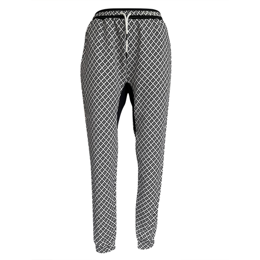 FBB Black & White LYNX Athletic Joggers – 100% Cotton, Streetwear Ready