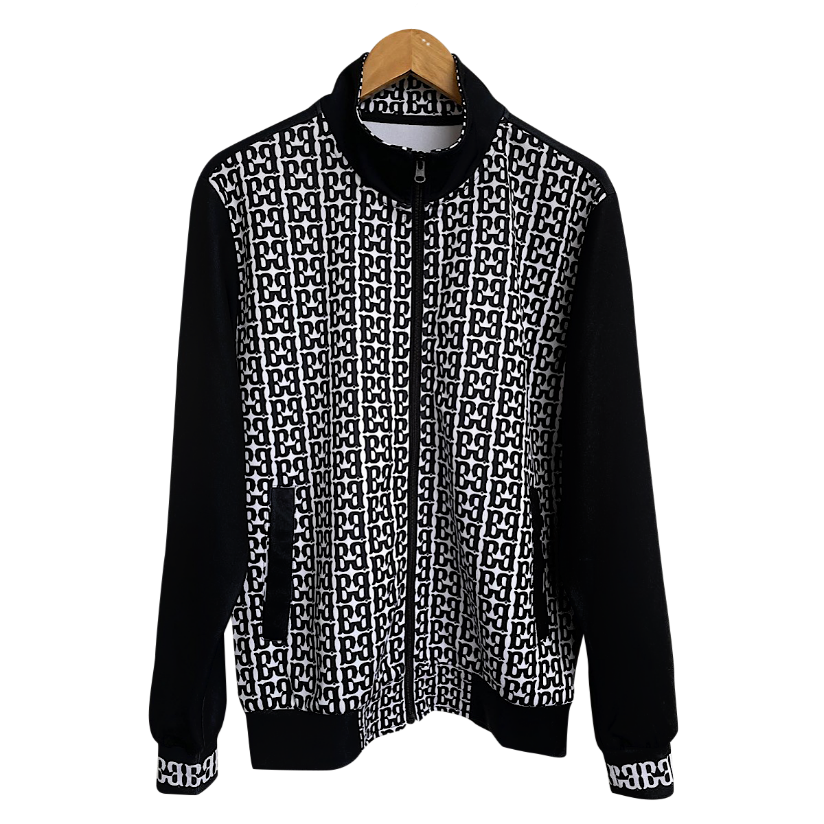 FBB LYNX Black and White Track Jacket - Stylish Running Jacket