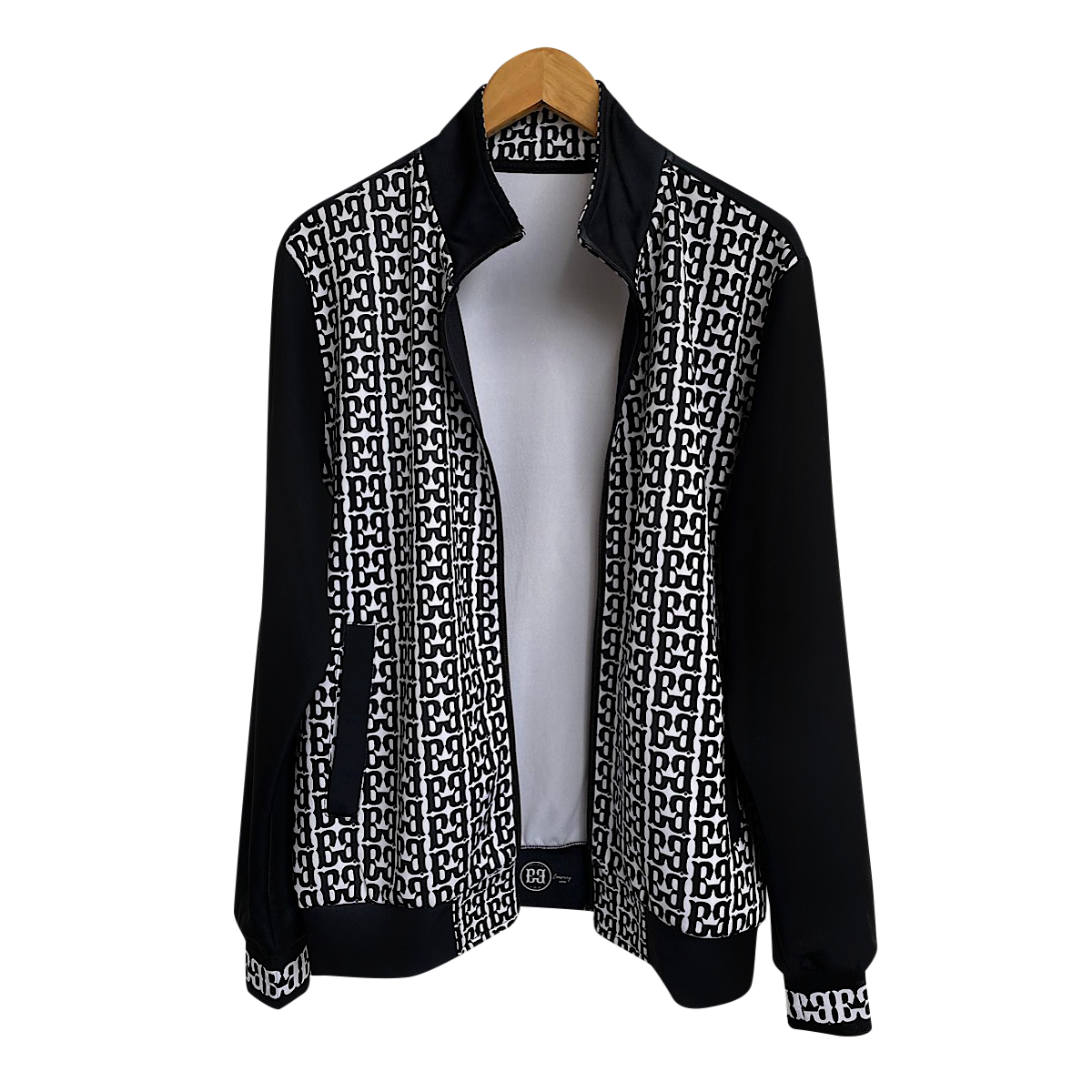 FBB LYNX Black and White Track Jacket - Stylish Running Jacket