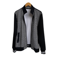 FBB LYNX Black and White Track Jacket - Stylish Running Jacket