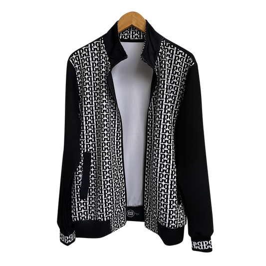FBB LYNX Black and White Track Jacket - Stylish Running Jacket