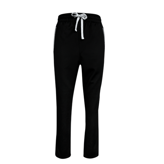 FBB LYNX Black and White Track Pants - Stylish Running Pants