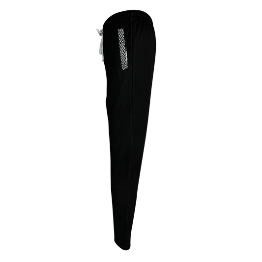 FBB LYNX Black and White Track Pants - Stylish Running Pants