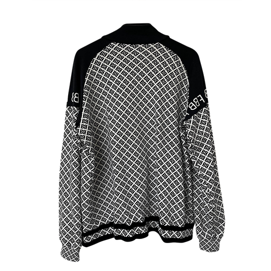 Black & White Lynx Athletic Track Jacket – Raglan Sleeves, 100% Cotton, Streetwear Ready