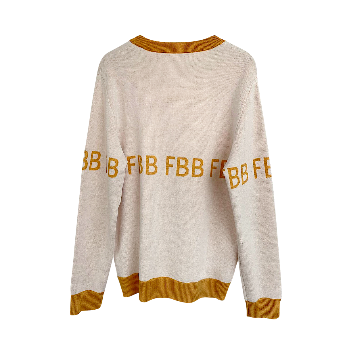 FBB Mustard & Ivory Knitted Sweater