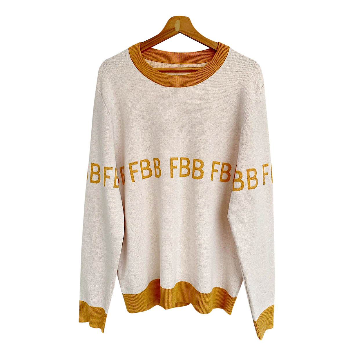 FBB Mustard & Ivory Knitted Sweater