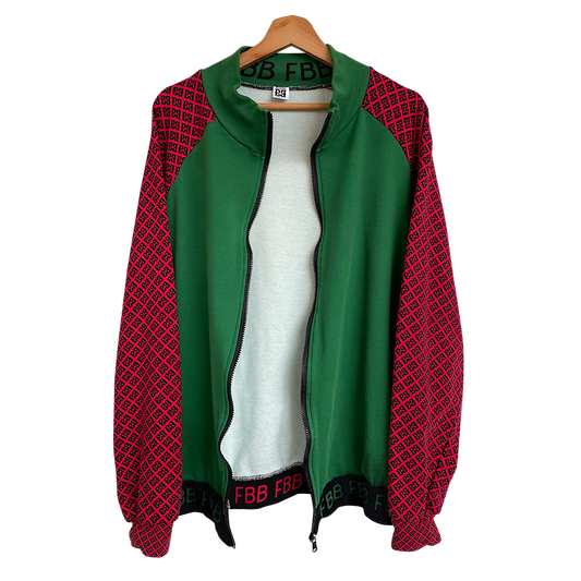 RGB Athletic Track Jacket – Raglan Sleeves, 100% Cotton, Streetwear Ready