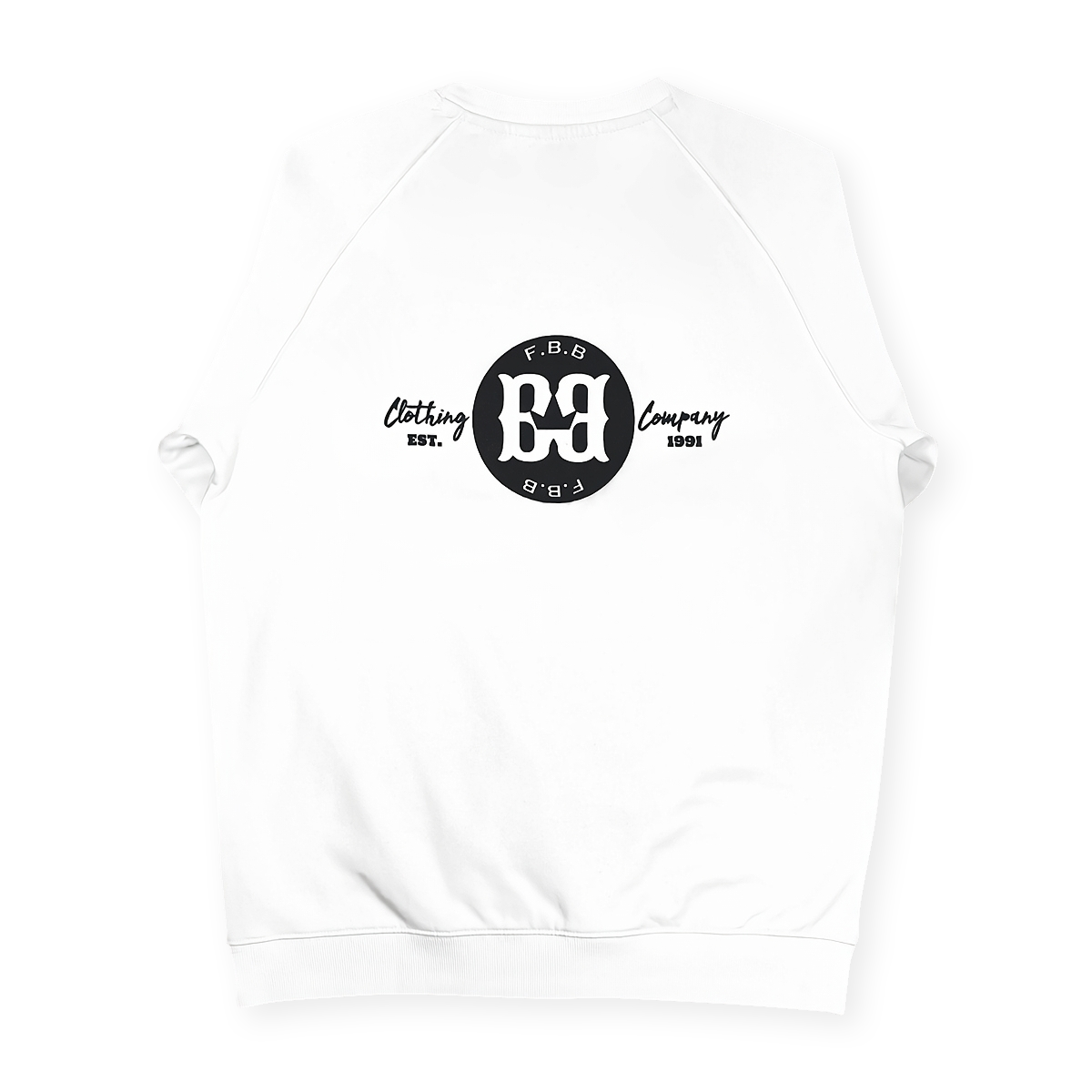 MCMXCI White Raglan Sleeve Sweatshirt