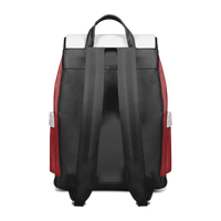 Back view of WHITE APENN LUX Italian leather rucksack