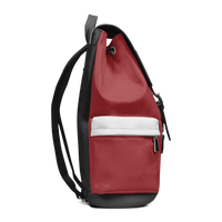 Side view of WHITE APENN LUX Italian leather rucksack