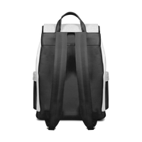 Back view of WHITE APENN LUX Italian leather rucksack
