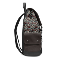 Side view of BOROUGHS LUX handcrafted leather rucksack