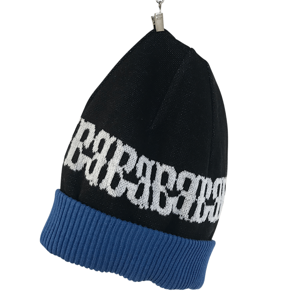 FBB Cotton Blend Jacquard Beanie – Unisex Black Knit Winter Hat made from Cotton and Polyester Blend