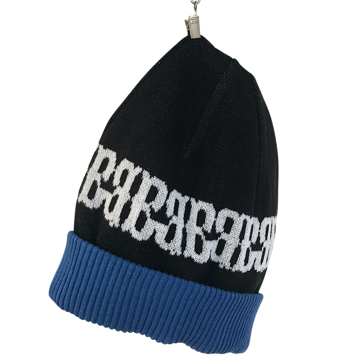 FBB Cotton Blend Jacquard Beanie – Unisex Black Knit Winter Hat made from Cotton and Polyester Blend
