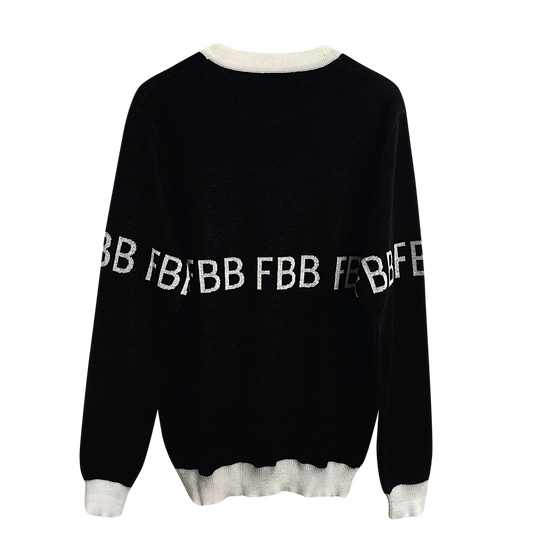 FBB Black & White Knitted Sweater
