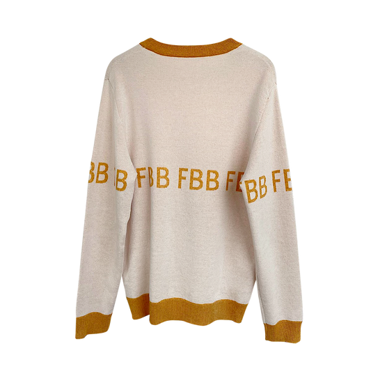 FBB Mustard & Ivory Knitted Sweater