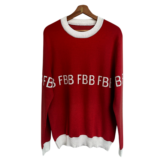 FBB Red & White Knitted Sweater