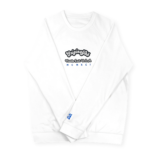MCMXCI White Raglan Sleeve Heavyweight Sweatshirt