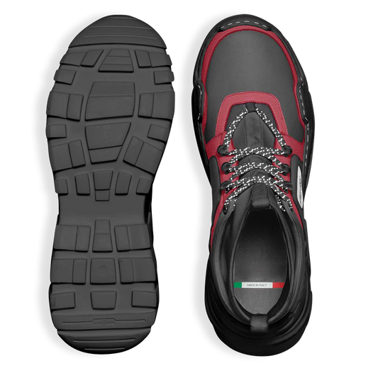 Side view RED APENINNE - Limited Edition Handcrafted Italian Leather Shoes