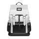 Front view of WHITE APENN LUX Italian leather rucksack
