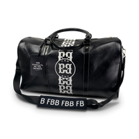 Front view Black Lynx - Sustainable Stylish Leather Travel Bag