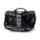 Front view Black Lynx - Sustainable Stylish Leather Travel Bag